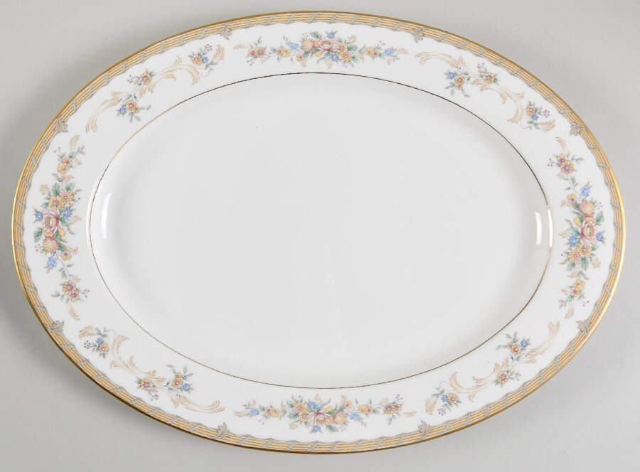 Amherst 15" Oval Serving Platter by Mikasa-1