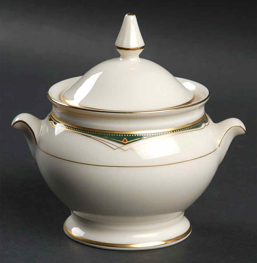 Ambassador Jade Sugar Bowl & Lid by Mikasa-1