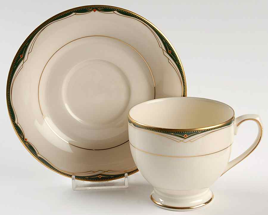 Ambassador Jade Footed Cup & Saucer Set by Mikasa-1