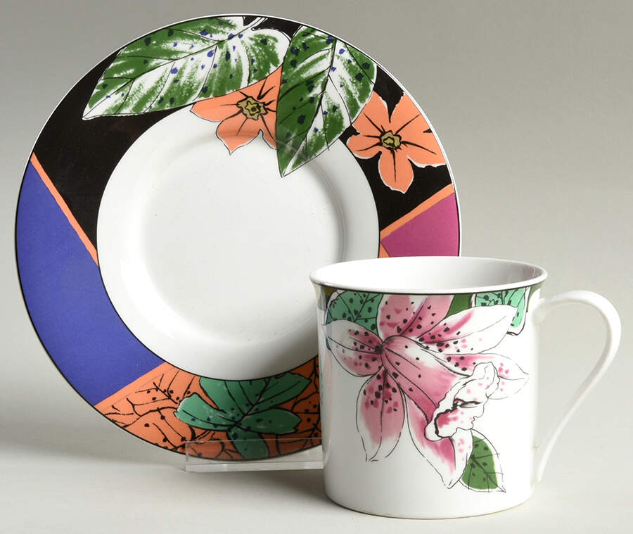 Amorosa Flat Cup & Saucer Set by Mikasa-1