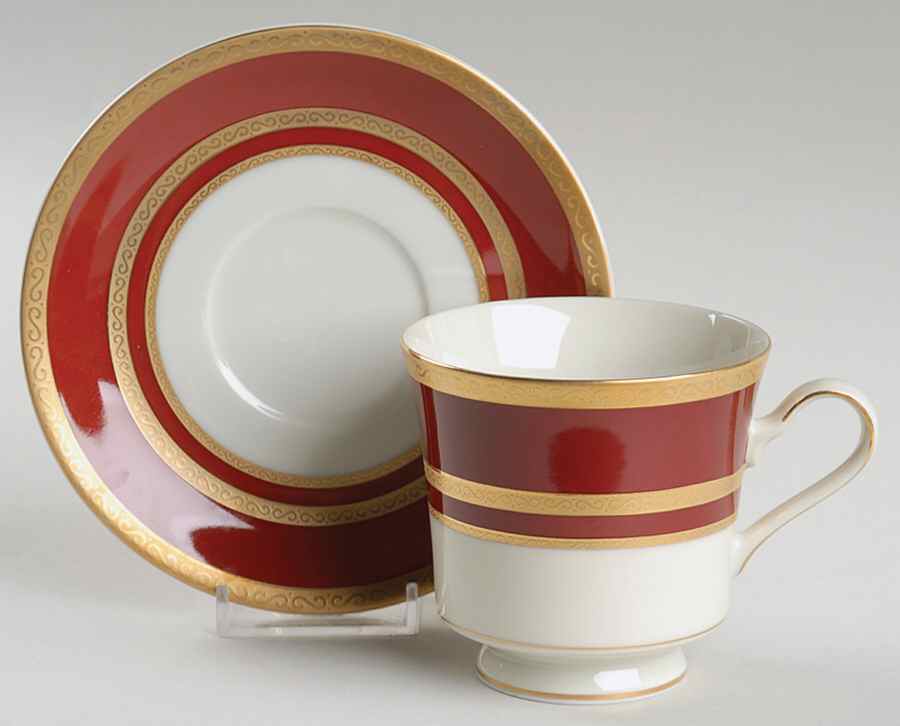 Ambassador Footed Cup & Saucer Set by Mikasa-1
