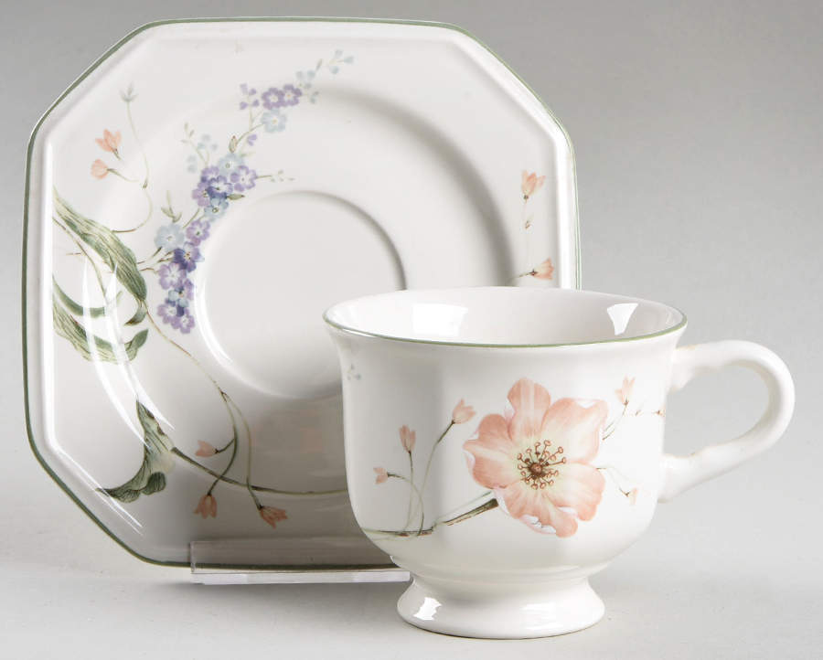 Amsterdam Footed Cup & Saucer Set by Mikasa-1