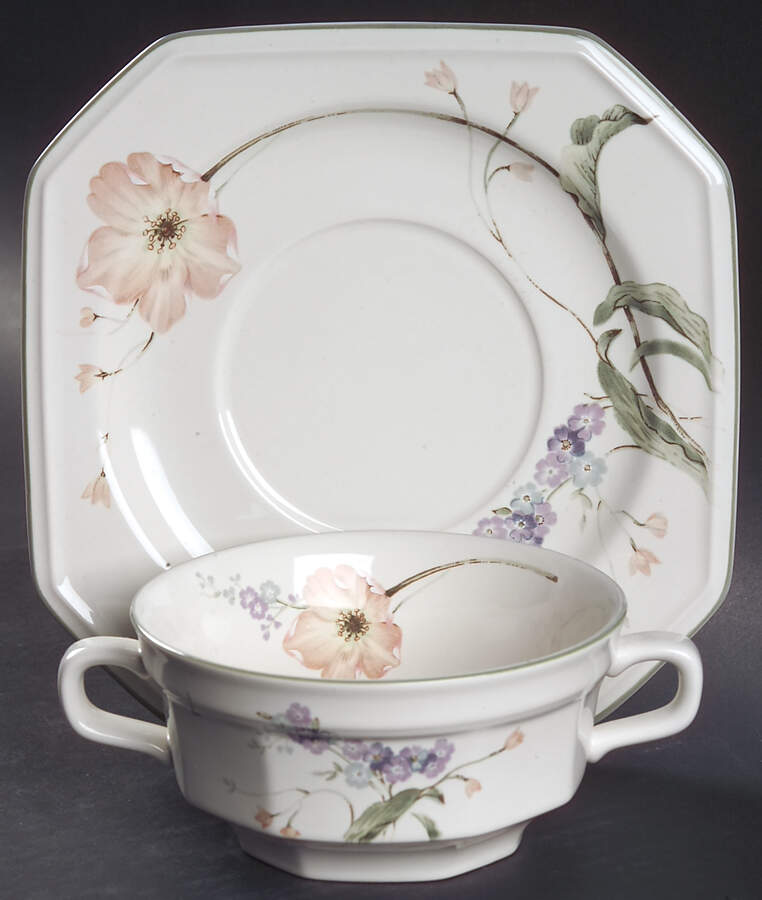 Amsterdam Flat Cream Soup Bowl & Saucer Set by Mikasa-1