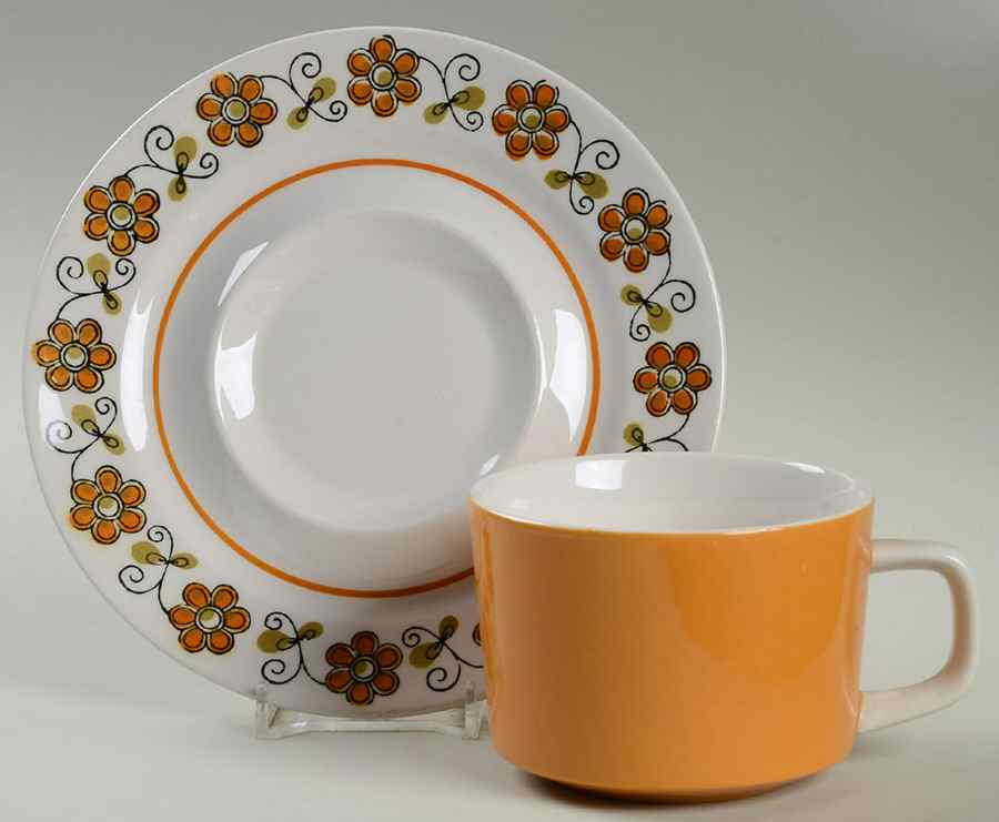 Anita Flat Cup & Saucer Set by Mikasa-1