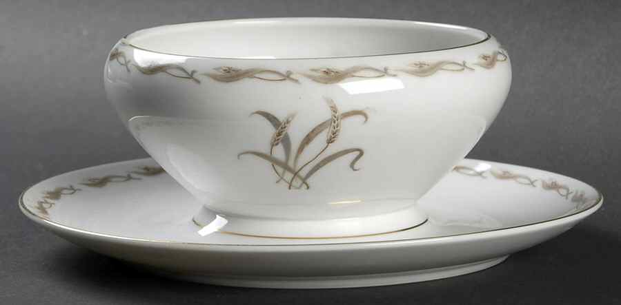 Anna Gravy Boat with Attached Underplate by Mikasa-1