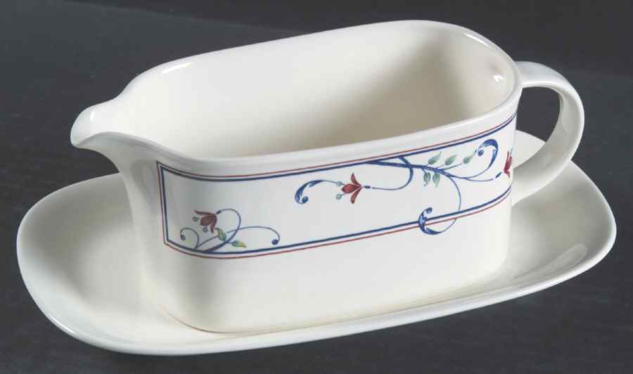 Annette Gravy Boat & Underplate (Relish/Butter) by Mikasa-1