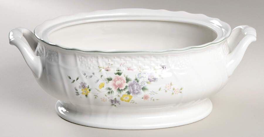 Antique Rose Oval Tureen No Lid by Mikasa-1