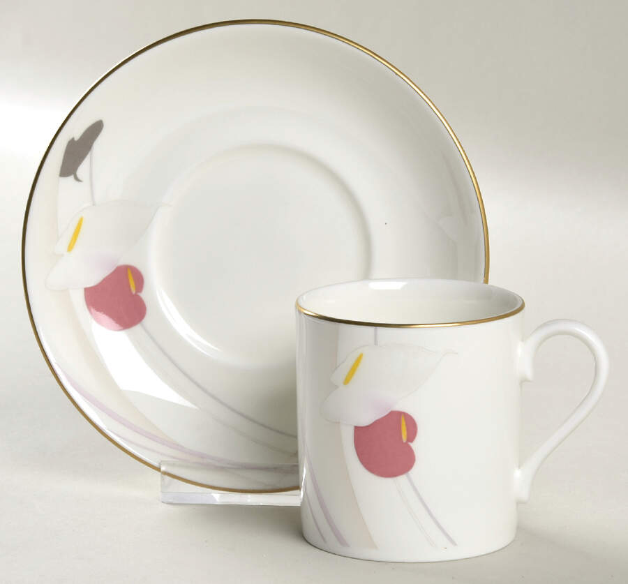 Anthurium Flat Demitasse Cup & Saucer Set by Mikasa-1