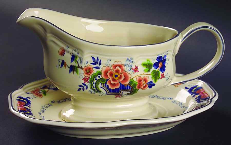 Antiquities Gravy Boat & Underplate by Mikasa-1