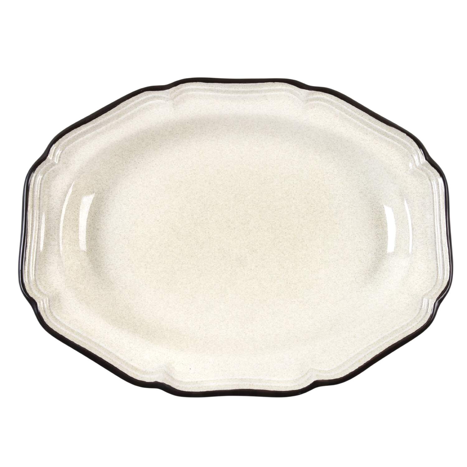 Antique White 14" Oval Serving Platter by Mikasa-1