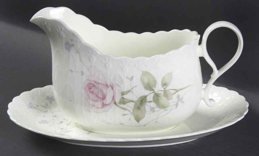 April Rose Gravy Boat & Underplate by Mikasa-1