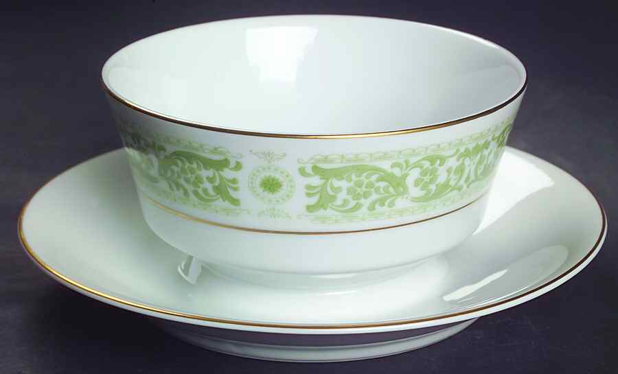 Arabesque Gravy Boat with Attached Underplate by Mikasa-1