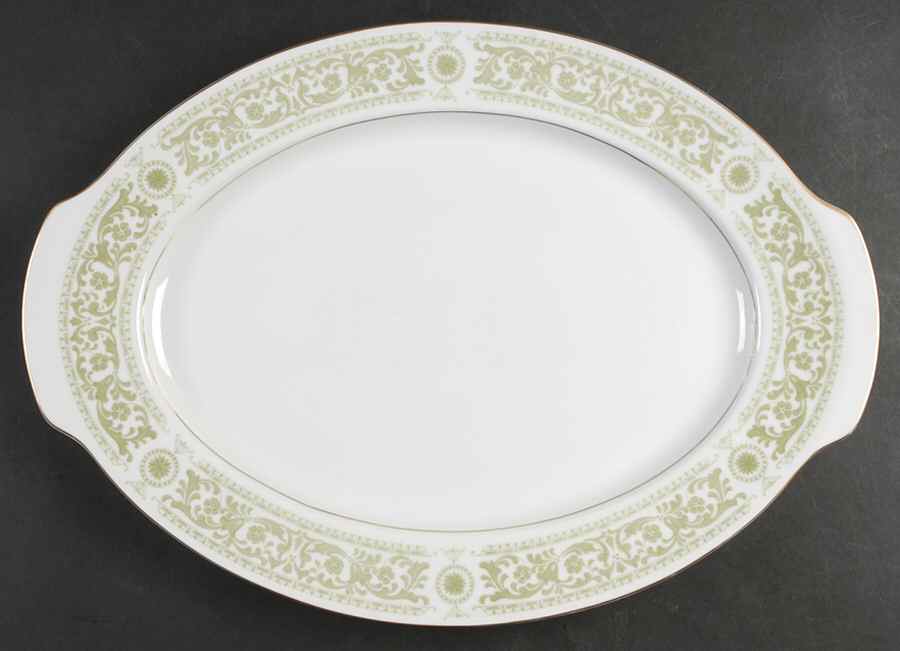 Arabesque 17" Oval Serving Platter by Mikasa-1