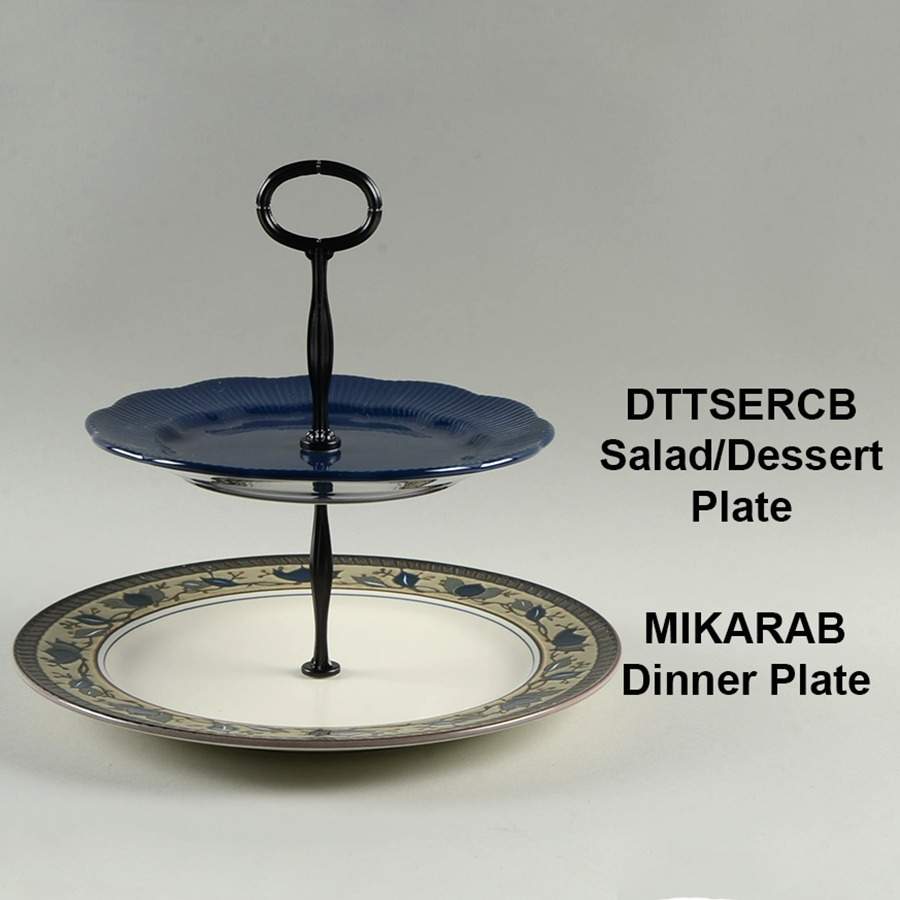 Arabella Mixed/Match 2 Tier Serving Tray by Mikasa-1