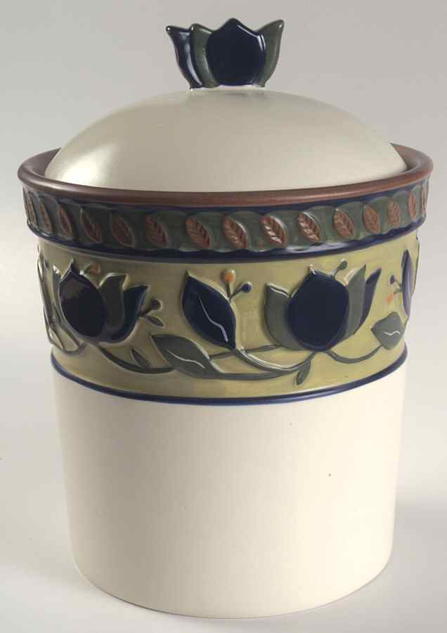 Arabella Large Sculpted Canister with Lid & Seal by Mikasa-1