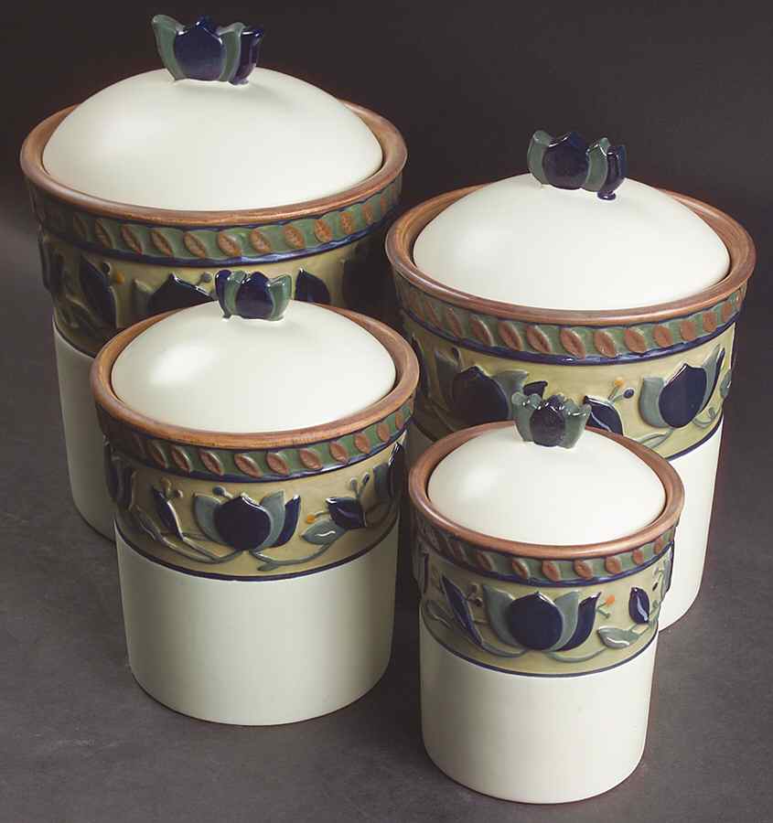 Arabella (4 Piece) Sculpted Canister Set (Box Set) by Mikasa-1