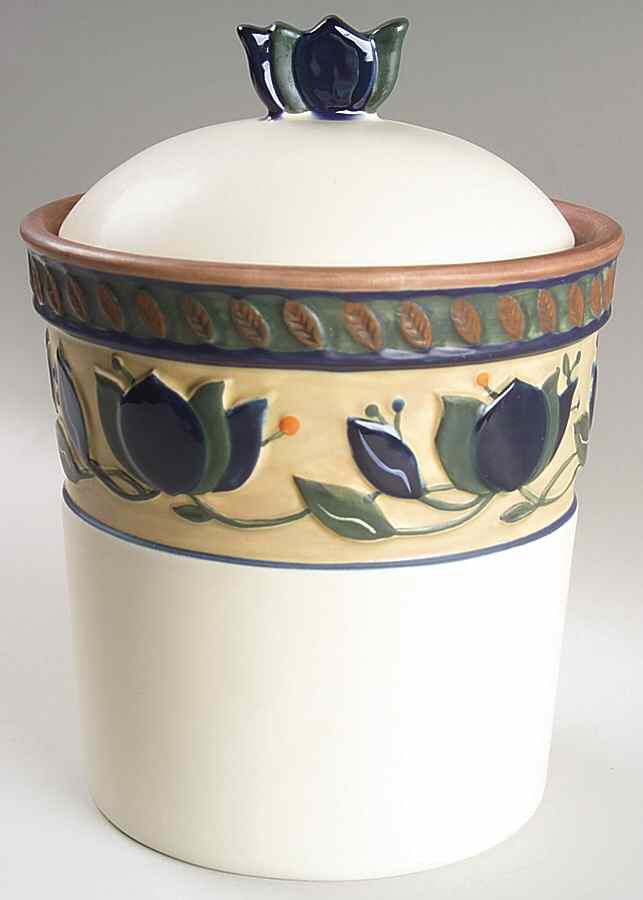 Arabella Extra Large Sculpted Canister with Lid & Seal by Mikasa-1