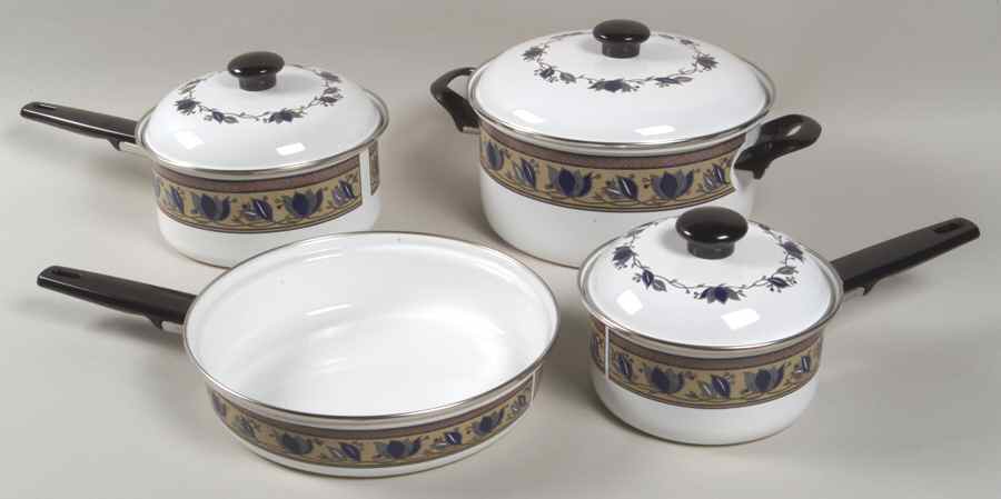 Arabella 7-Piece Metal Cookware Set (CM4, SPCM10, SPCM2, SKM9NL) by Mikasa-1