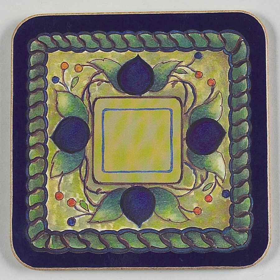 Arabella Cork Back Square Coaster by Mikasa-1