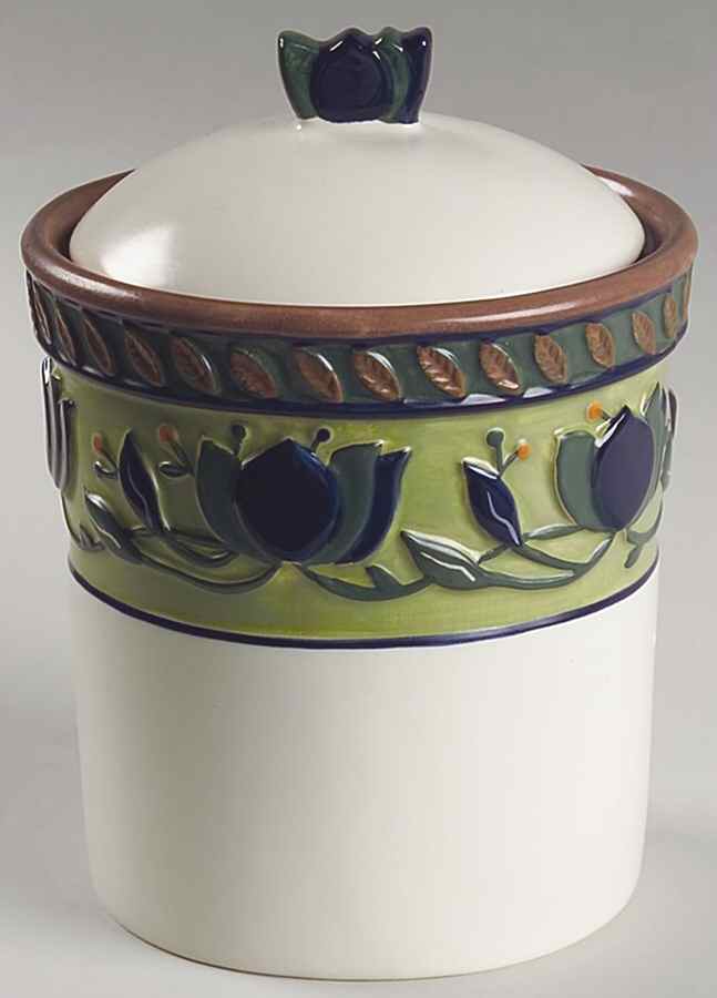 Arabella Medium Sculpted Canister with Lid & Seal by Mikasa-1