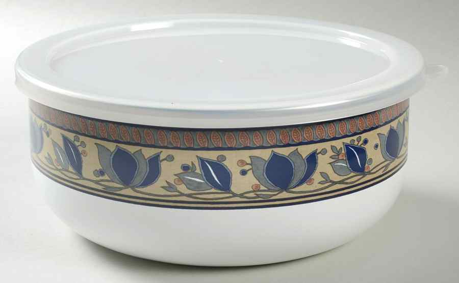 Arabella 8" Metal Bowl W/Plastic Lid by Mikasa-1