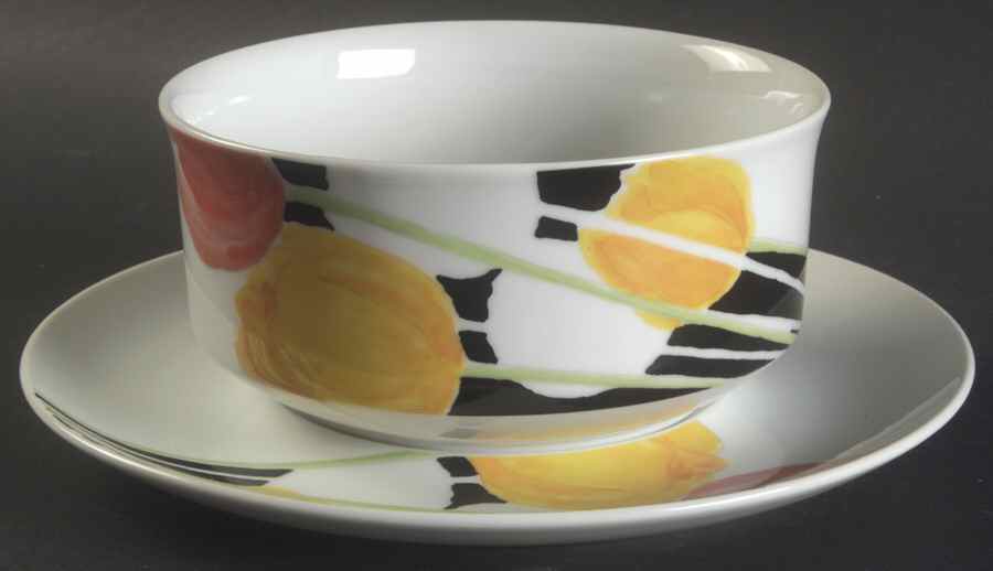 Art Deco Gravy Boat & Underplate by Mikasa-1