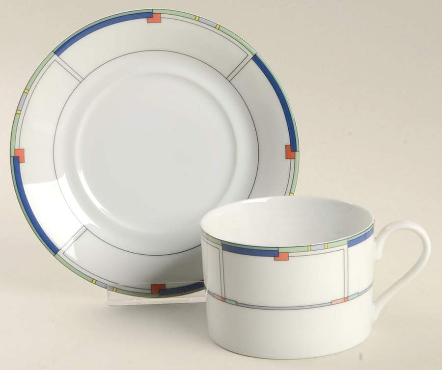 Arista Flat Cup & Saucer Set by Mikasa-1