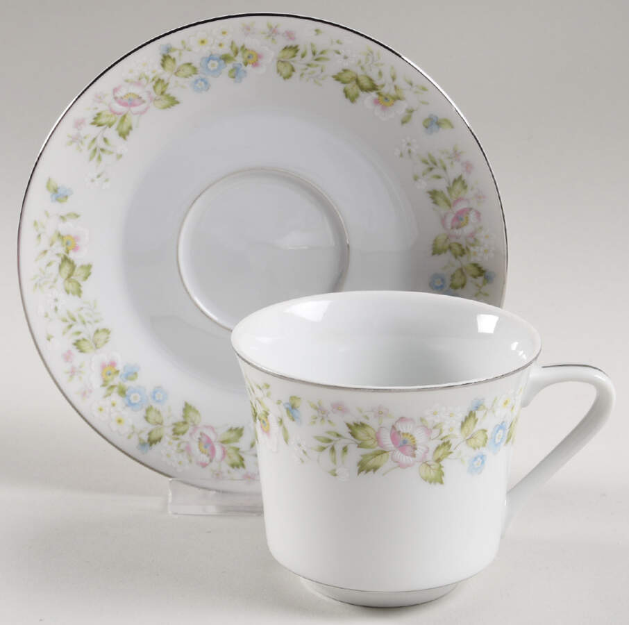 Arpege Flat Cup & Saucer Set by Mikasa-1