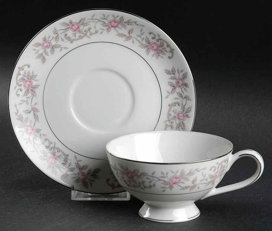 Arpege Footed Cup & Saucer Set by Mikasa-1