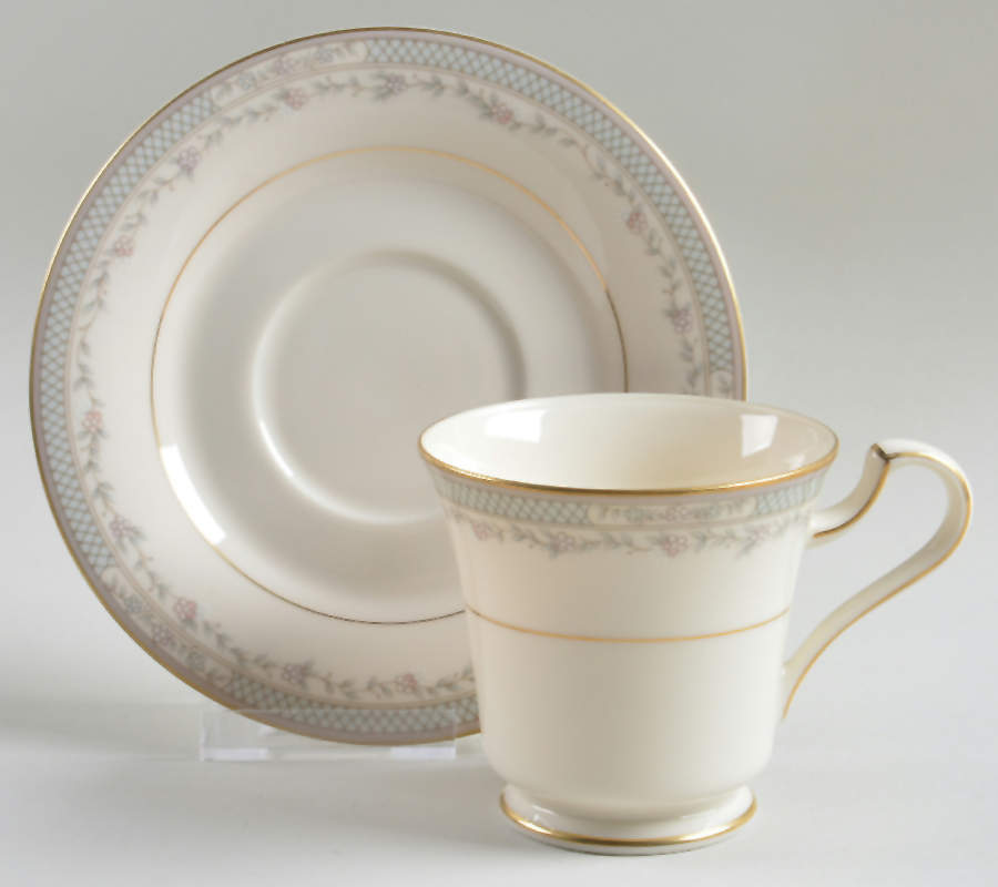 Ashley Hall Footed Cup & Saucer Set by Mikasa-1