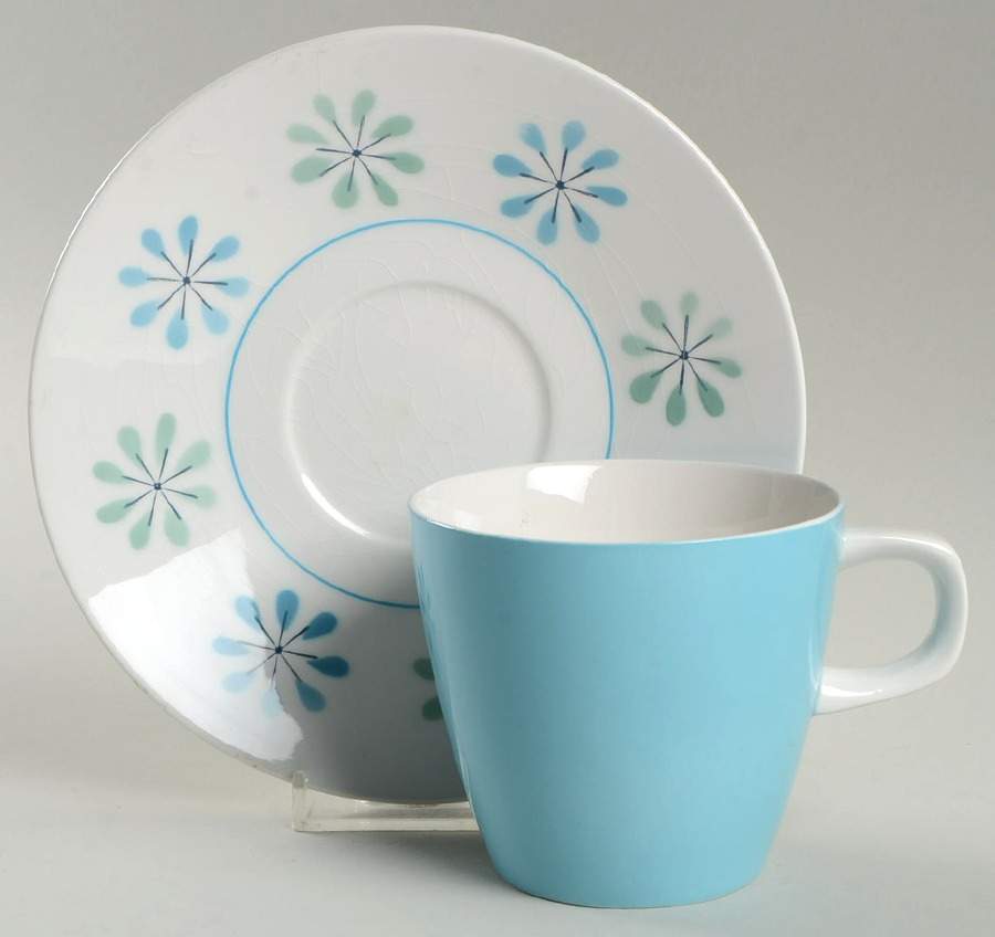 Asterisk Flat Cup & Saucer Set by Mikasa-1