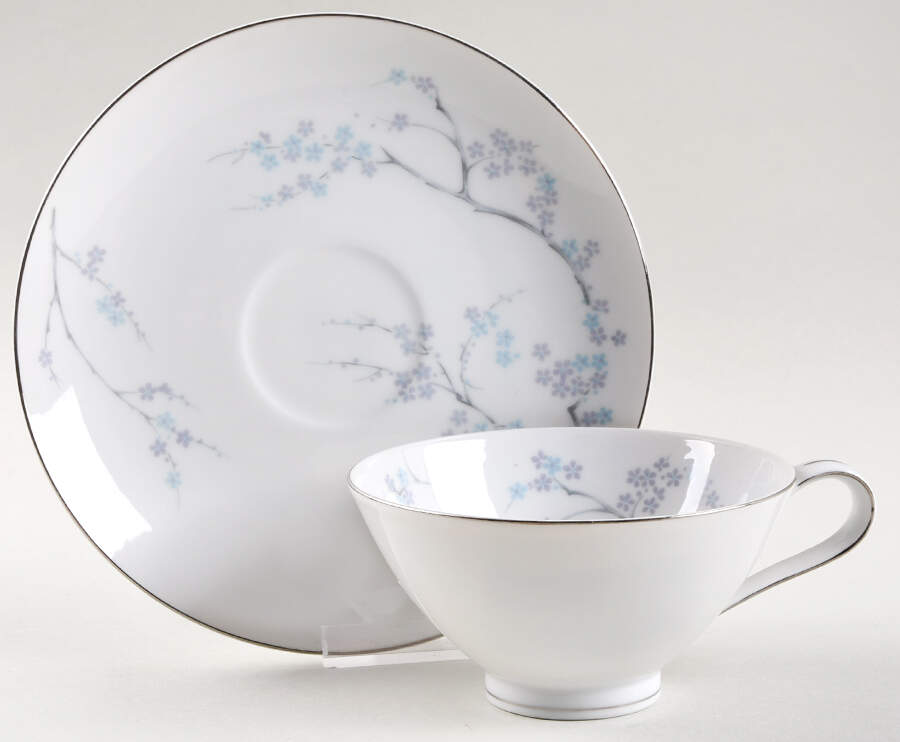 Atalie Blue Flat Cup & Saucer Set by Mikasa-1