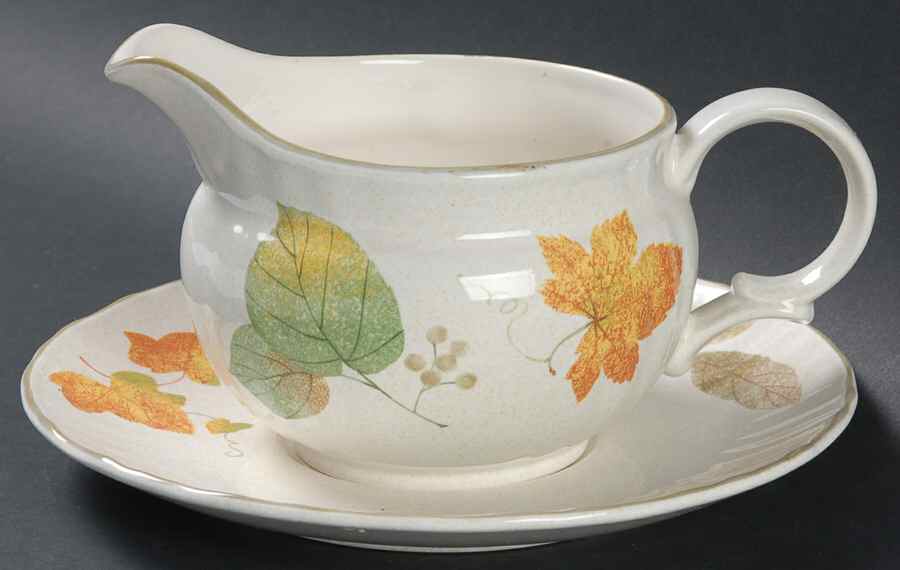 Autumn Artistry Gravy Boat & Underplate by Mikasa-1
