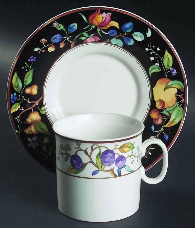 Autumn Elegance Flat Cup & Saucer Set by Mikasa-1