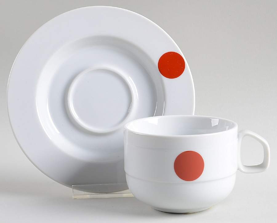 Aurora Terra Cotta Flat Cup & Saucer Set by Mikasa-1
