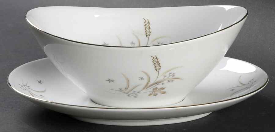 Autumn Gravy Boat with Attached Underplate by Mikasa-1