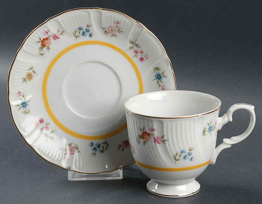 Avondale Footed Cup & Saucer Set by Mikasa-1
