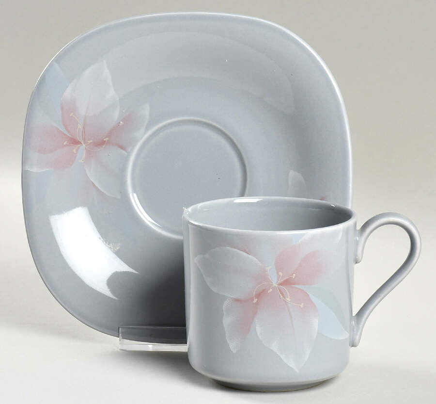 Azalea Flat Cup & Saucer Set by Mikasa-1