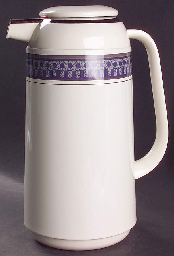 Aztec Blue Plastic Thermos/Carafe & Lid by Mikasa-1