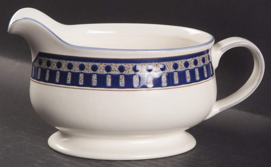 Aztec Blue Gravy Boat by Mikasa-1