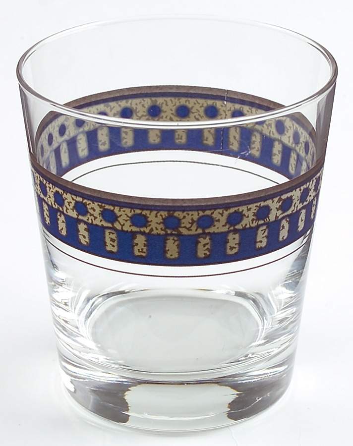 Aztec Blue 12 Oz Glassware Double Old Fashioned by Mikasa-1