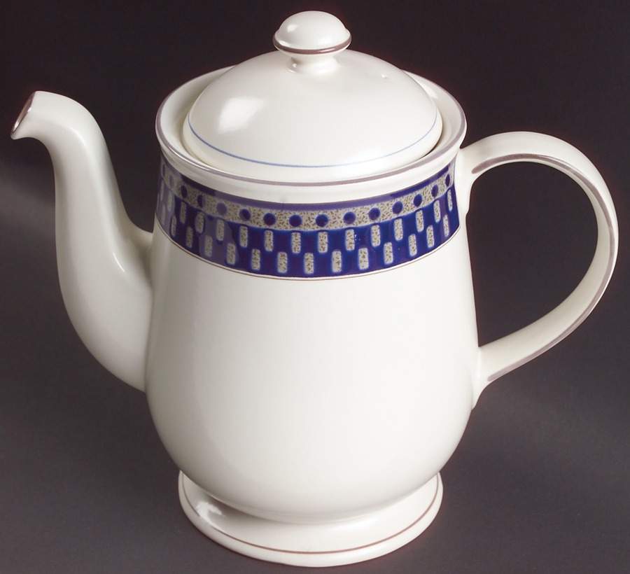 Aztec Blue Coffee Pot & Lid by Mikasa-1