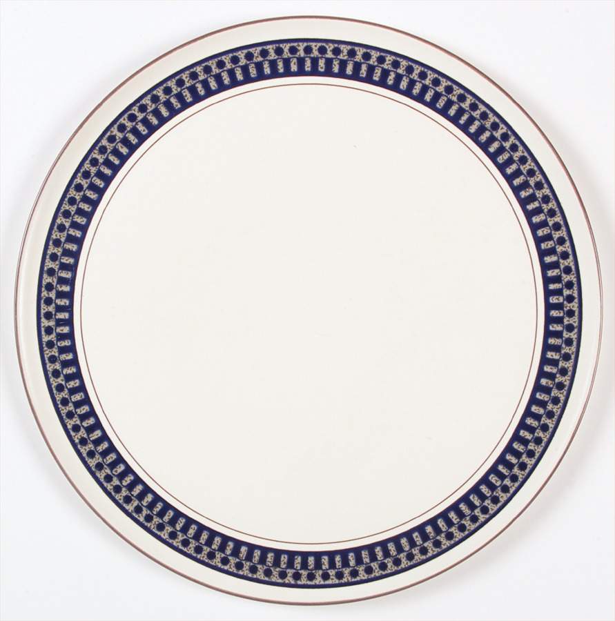 Aztec Blue Cake Plate by Mikasa-1