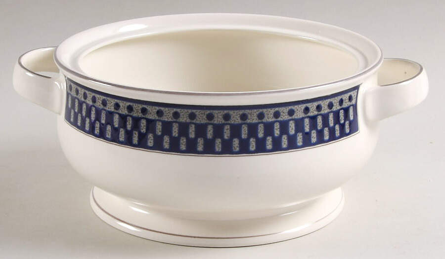 Aztec Blue 2 Qt Round Covered Casserole No Lid by Mikasa-1