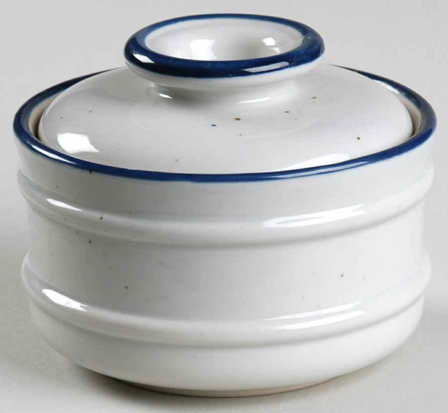 Basic Blue Sugar Bowl & Lid by Mikasa-1