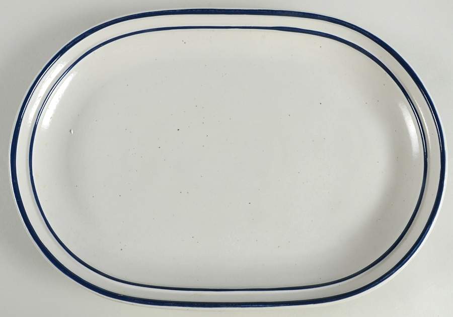Basic Blue 16" Oval Serving Platter by Mikasa-1