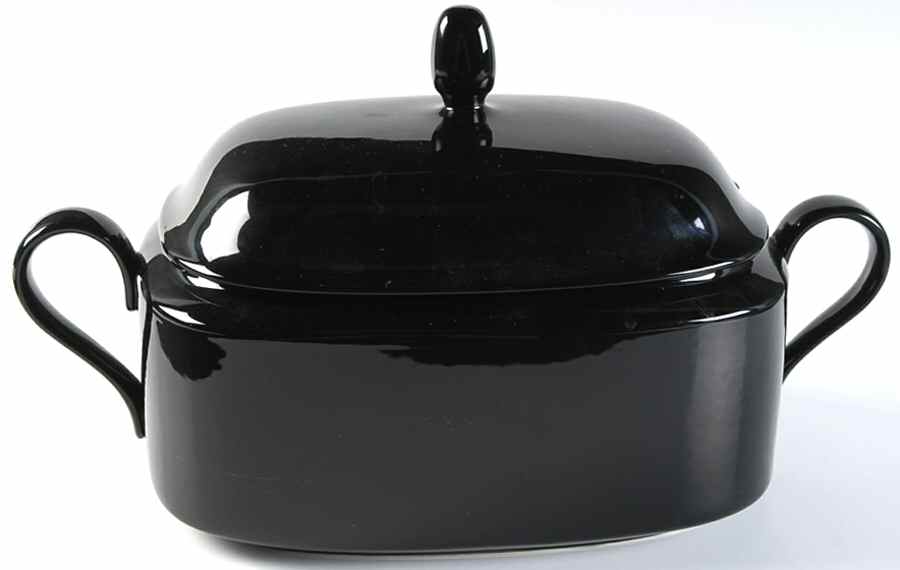Basic Black Oval Tureen & Lid by Mikasa-1