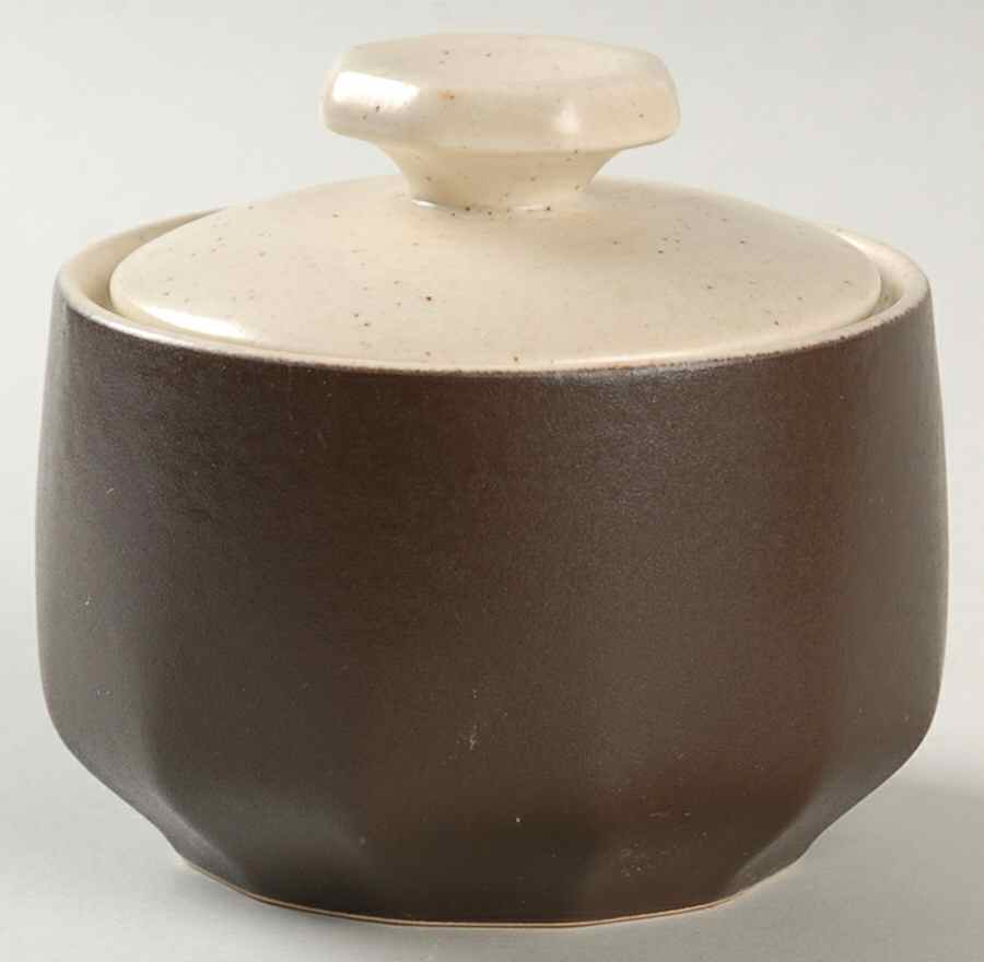 Bark Brown Sugar Bowl & Lid by Mikasa-1