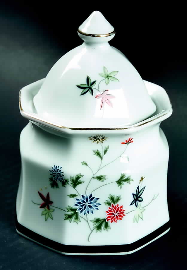 Bamboo Fantasy Sugar Bowl & Lid by Mikasa-1