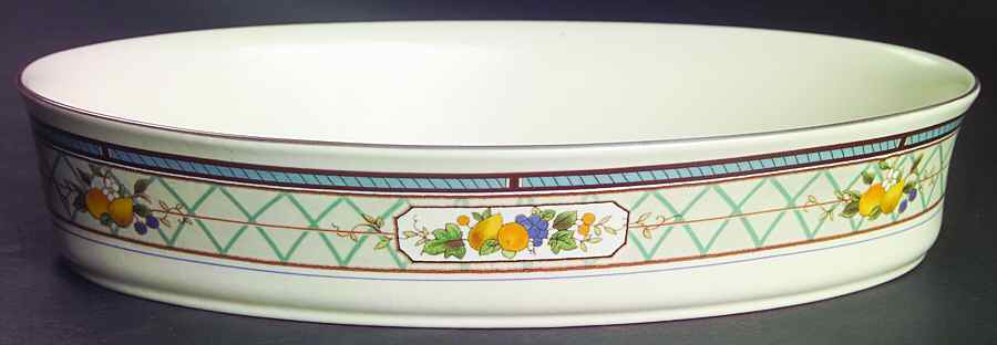 Basket of Fruit 11" Oval Baker by Mikasa-1